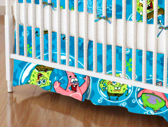 Crib Skirts Crib Skirt Sponge Bob Tailored Baby Crib