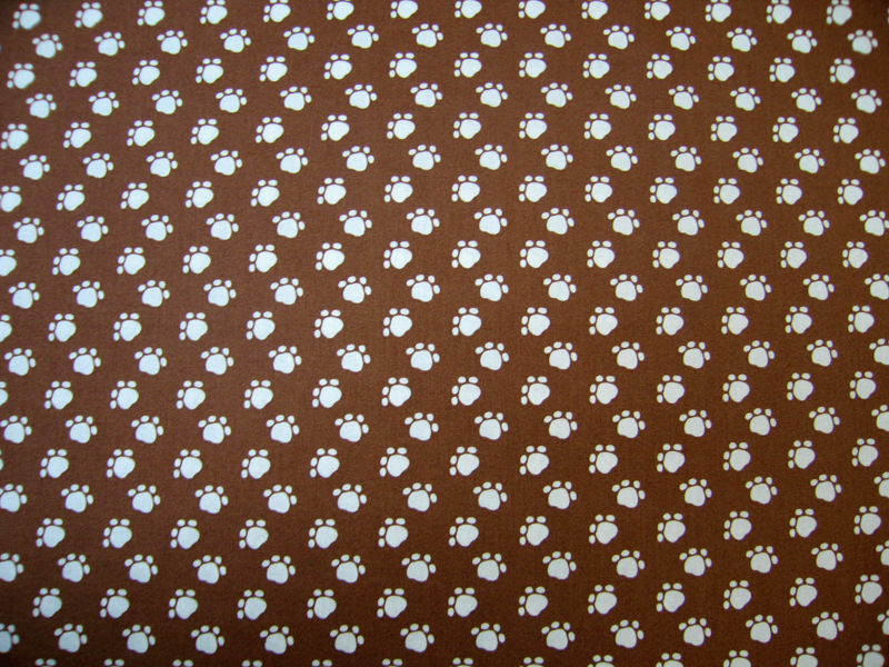 European Crib Dog Paws Brown Sheet Set Flat Fitted Baby