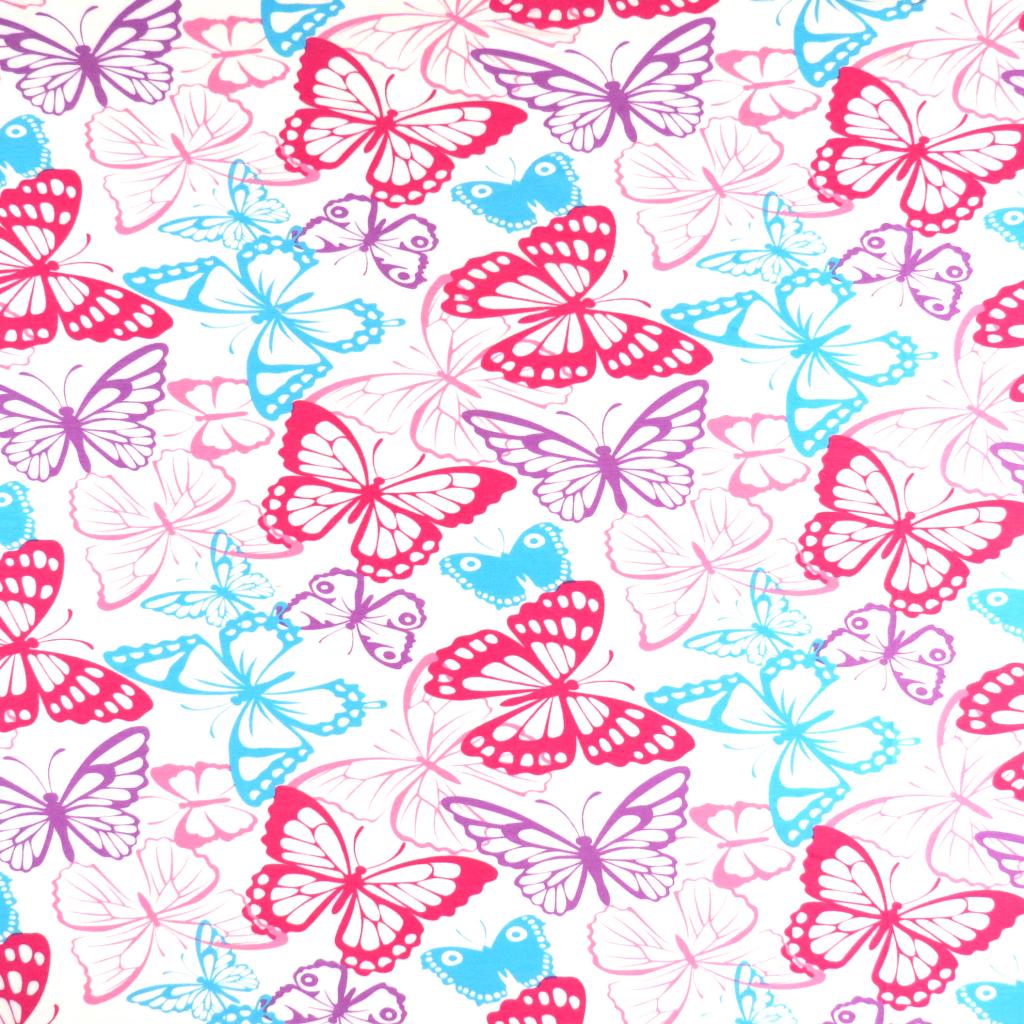 Bassinet - Butterflies Jersey Knit - Fitted