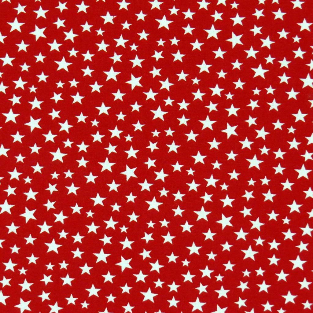 Crib / Toddler - Stars Red - Fitted-Flat