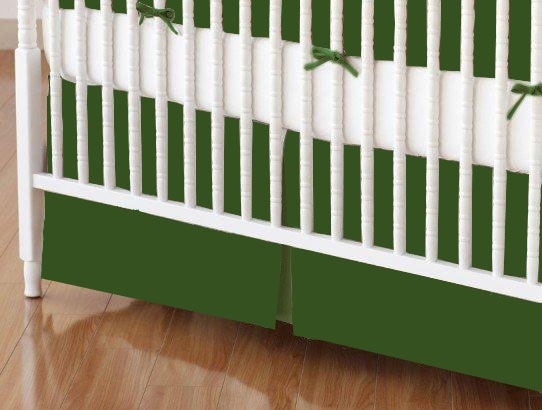 hunter green crib sheet