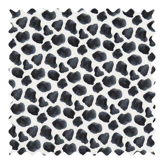 Black Cow Fabric - 100% Cotton - 10 x 42 inches