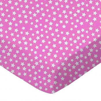 Primary Stars White On Pink Woven
