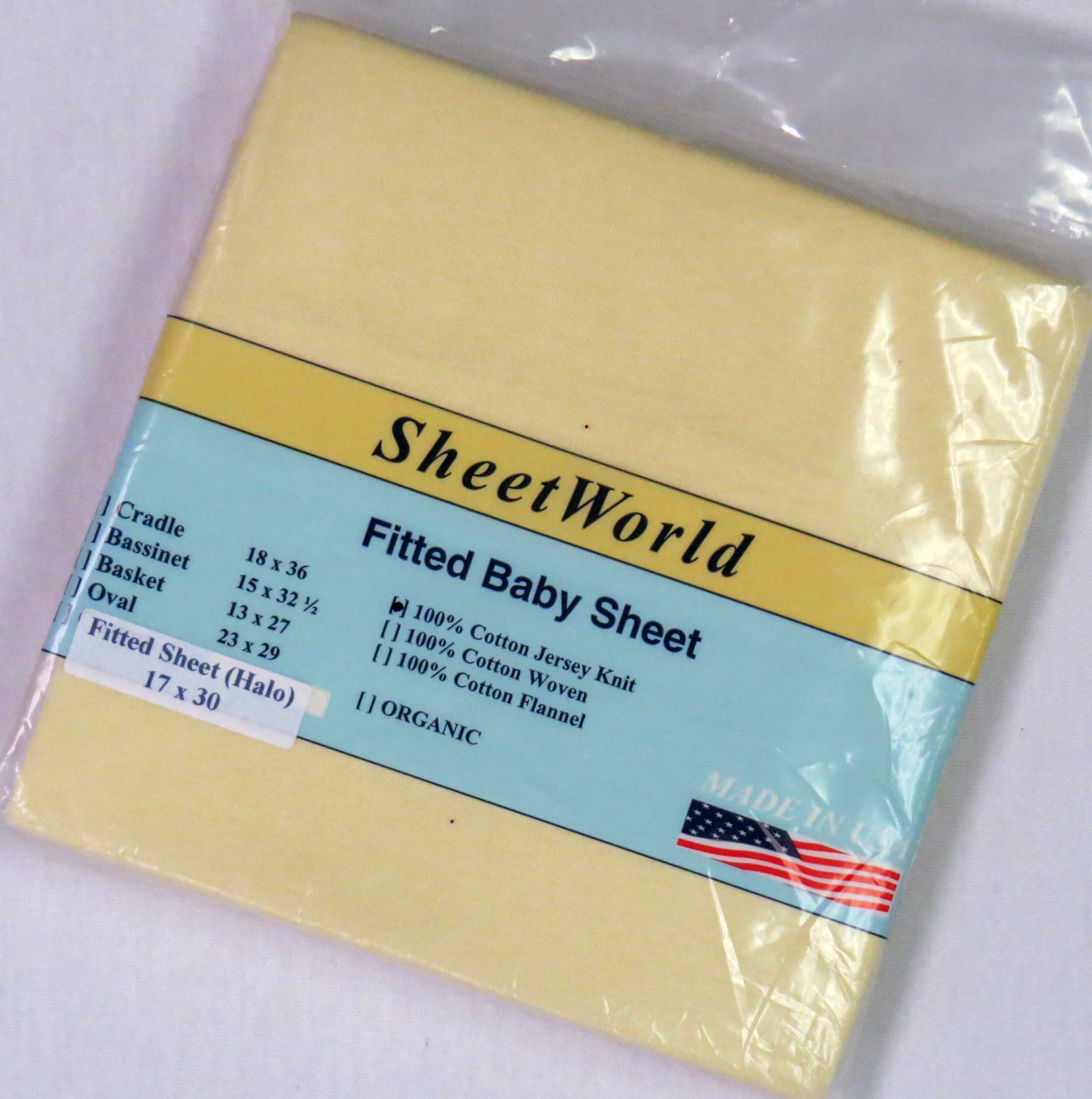 Solid Yellow Cotton Jersey Bassinest Sheet - Fits Halo