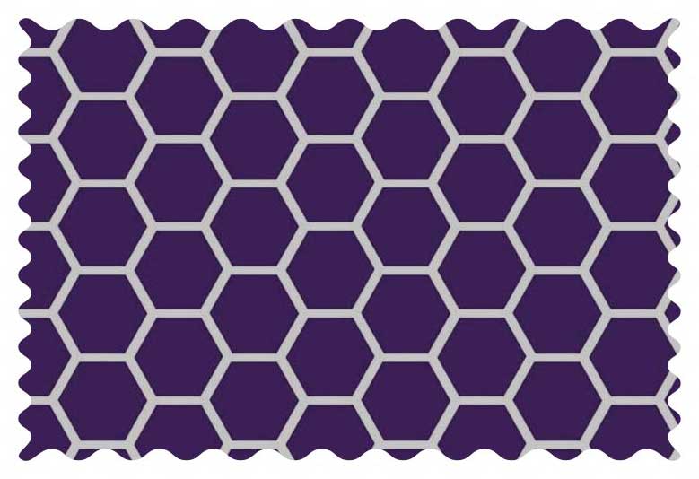 Purple Honeycomb Fabric - 100% Cotton - 32 x 42 inches