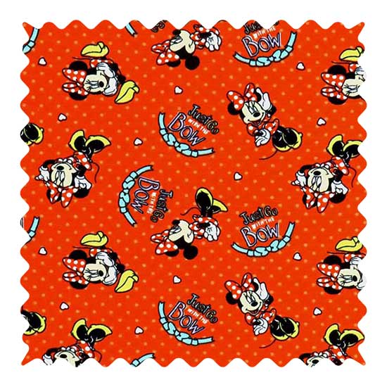 Minnie Mouse Red Fabric - 100% Cotton Jersey - 23 x 56 inches