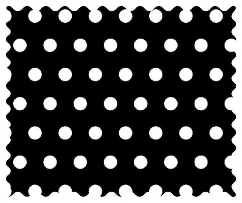 Dots Black Fabric - 100% Cotton - 32 x 42 inches