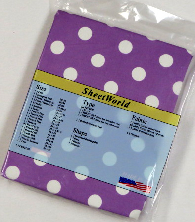 Polka Dot Lavender Cotton Travel Lite Playard Sheet - Fits BabyBjorn 24 x 42