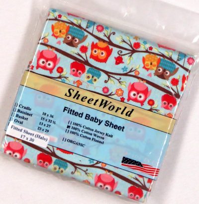 Owls Blue Cotton Bassinest Sheet - Fits Halo
