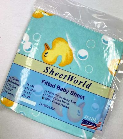 Yellow Duckies Cotton Flannel Bassinet Sheet - 15 x 33