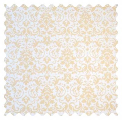 Cream Damask Fabric - 100% Cotton - 29 x 42 inches