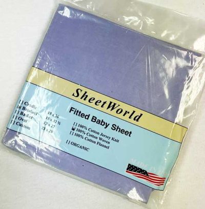 Solid Lilac Cotton Woven Bassinet Sheet - 15 x 33