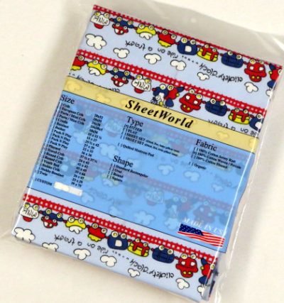 Fun Train Tracks Cotton Travel Lite Playard Sheet - Fits BabyBjorn 24 x 42
