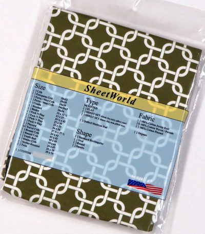 Green Links Cotton Percale Travel Lite Playard Sheet - Fits BabyBjorn 24 x 42